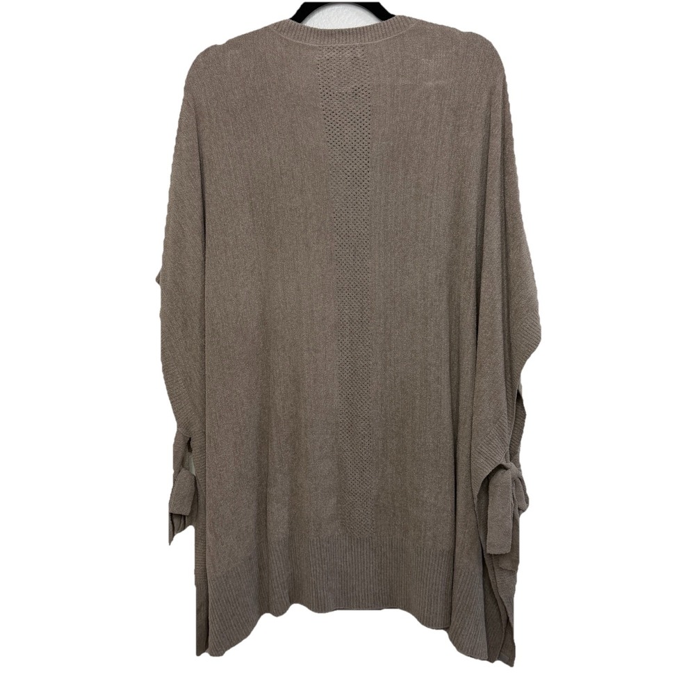 Barefoot Dreams Sweater Womens Medium Cozy Chic Ultra Life Knit Poncho Hi Low - Picture 3 of 11